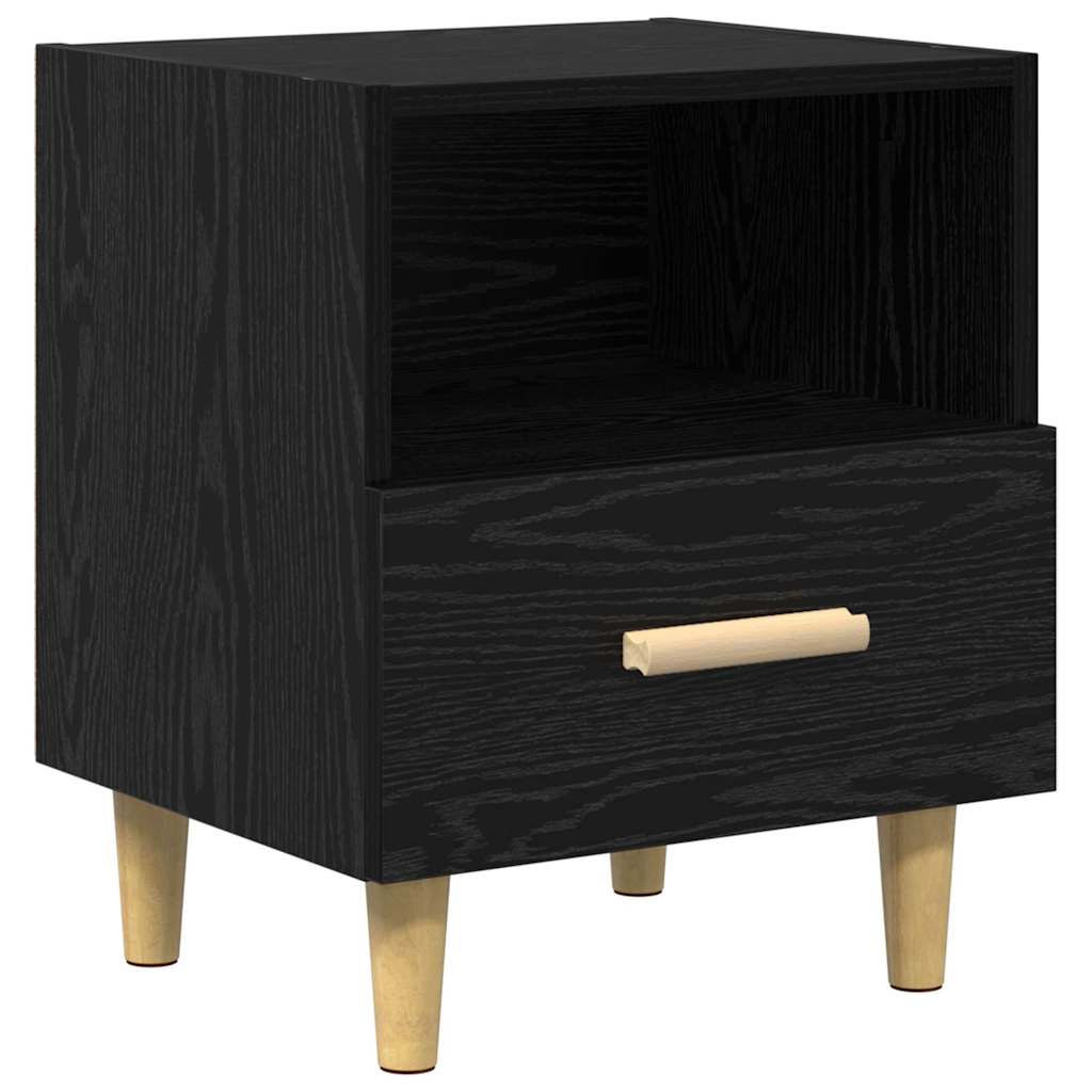 Bedside Cabinet Black Oak 40 x 35 x 47 cm Engineered Wood