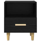 Bedside Cabinet Black Oak 40 x 35 x 47 cm Engineered Wood