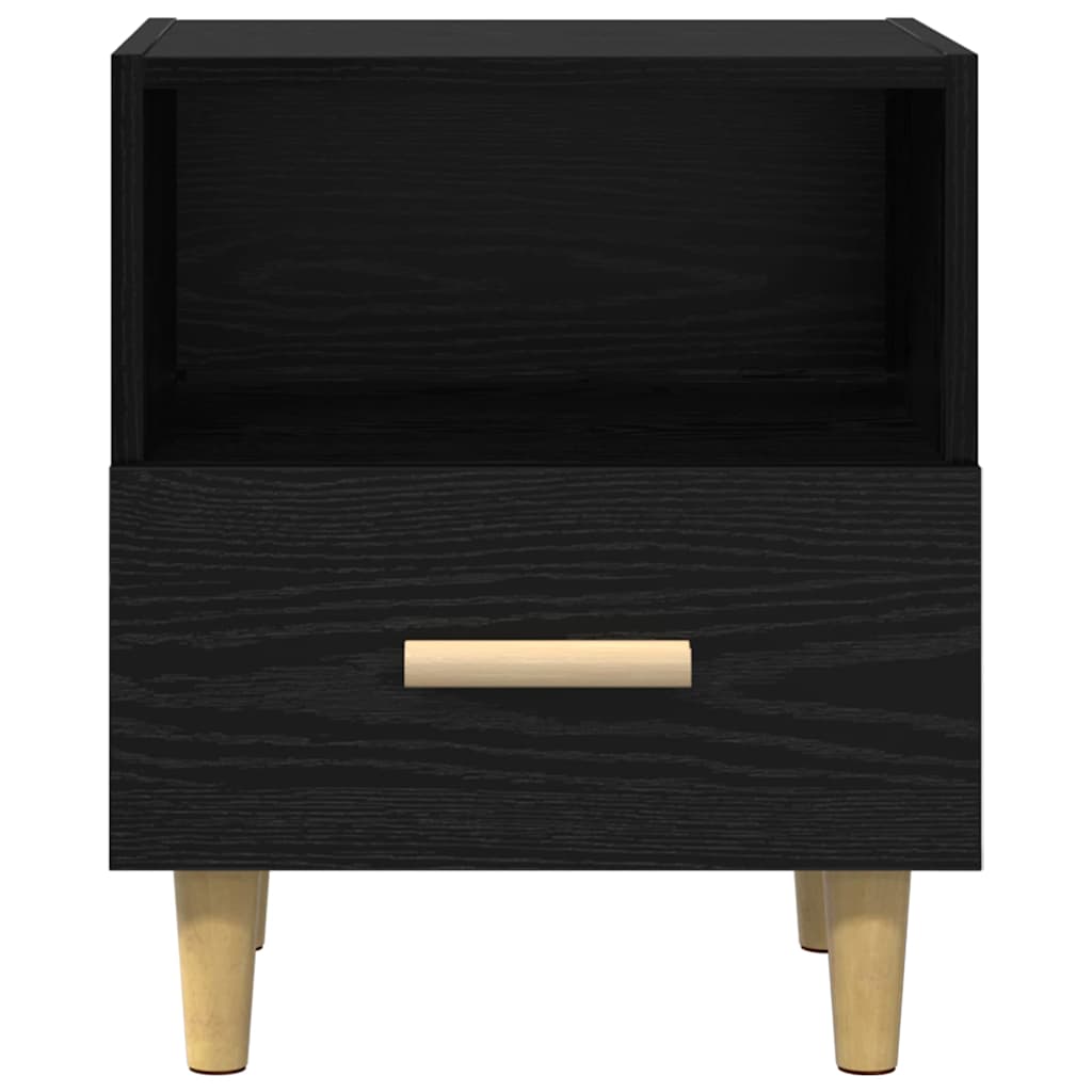 Bedside Cabinet 2 pcs Black Oak 40 x 35 x 47 cm Engineered Wood