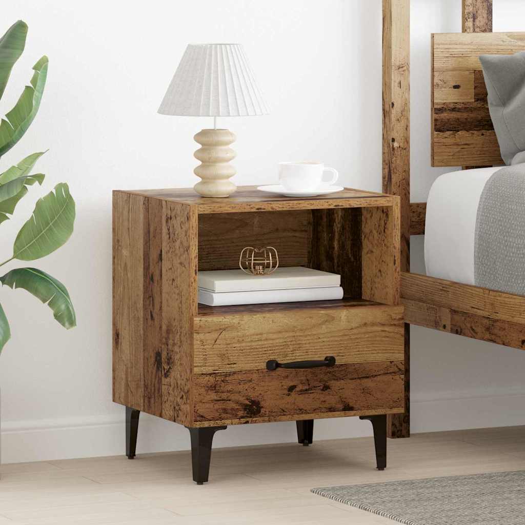 Bedside Cabinet Old Wood 40 x 35 x 47.5 cm Engineered Wood