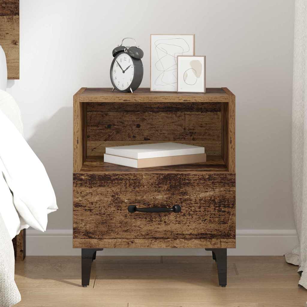 Bedside Cabinet Old Wood 40 x 35 x 47.5 cm Engineered Wood