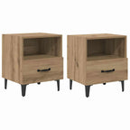 Bedside Cabinet with Drawer 2 pcs Artisan Oak 40 x 35 x 47.5 cm