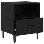 Bedside Cabinet Black oak 40 x 35 x 47.5 cm Engineered wood