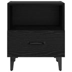 Bedside Cabinet Black oak 40 x 35 x 47.5 cm Engineered wood
