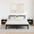 Bedside Cabinet with Drawer 2 pcs Black oak 40 x 35 x 47.5 cm