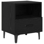 Bedside Cabinet with Drawer 2 pcs Black oak 40 x 35 x 47.5 cm