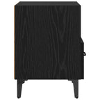 Bedside Cabinet with Drawer 2 pcs Black oak 40 x 35 x 47.5 cm