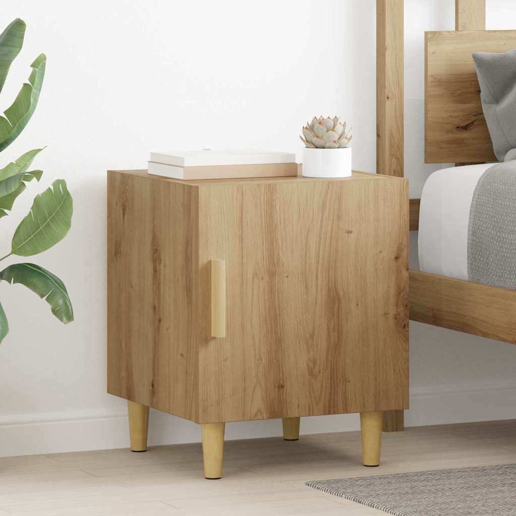 Bedside Cabinet Wall-mounted 2 pcs Artisan Oak 40 x 40 x 50 cm