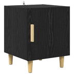 Bedside Cabinet Black Oak 40 x 40 x 50 cm Engineered Wood