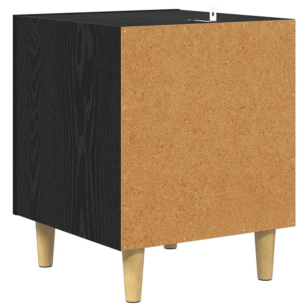 Bedside Cabinet 2 pcs Black Oak 40 x 40 x 50 cm Engineered Wood