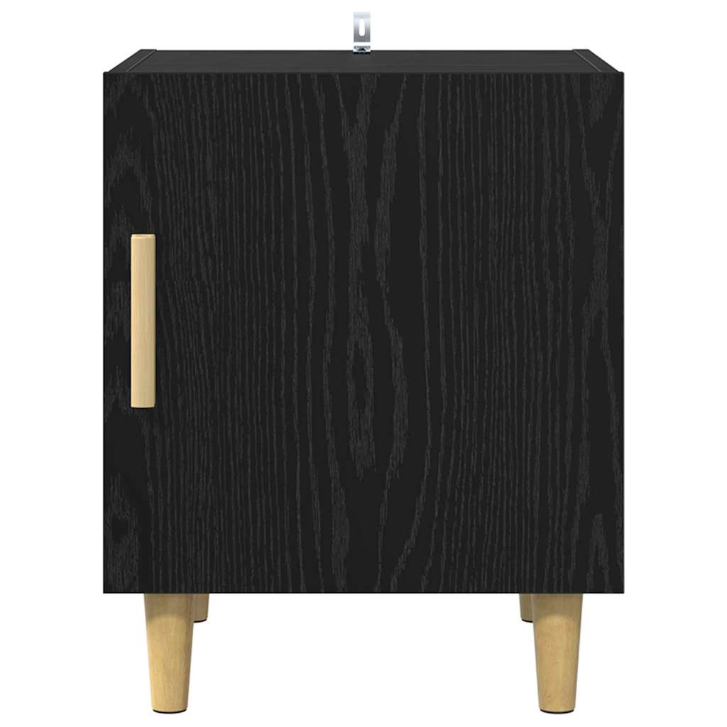 Bedside Cabinet 2 pcs Black Oak 40 x 40 x 50 cm Engineered Wood