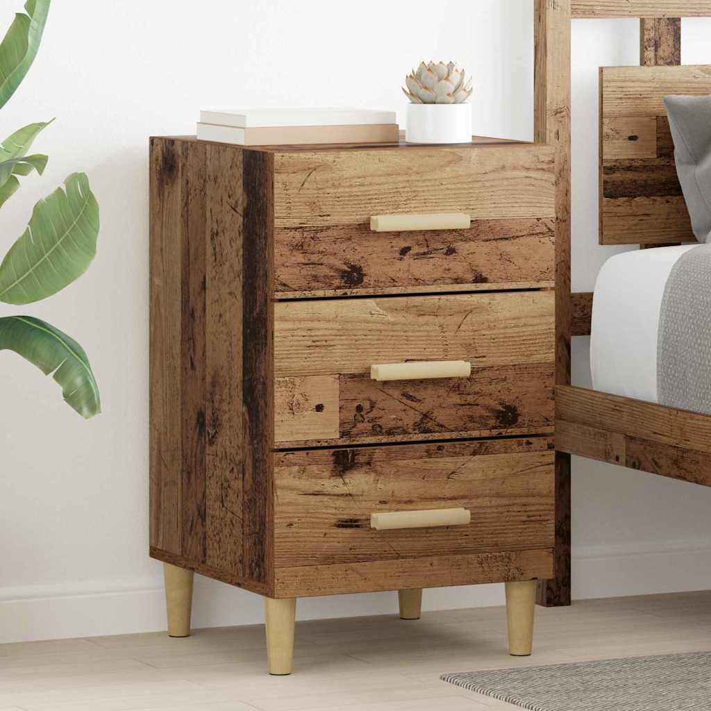 Bedside Cabinet Old Wood 40 x 40 x 66 cm Engineered Wood