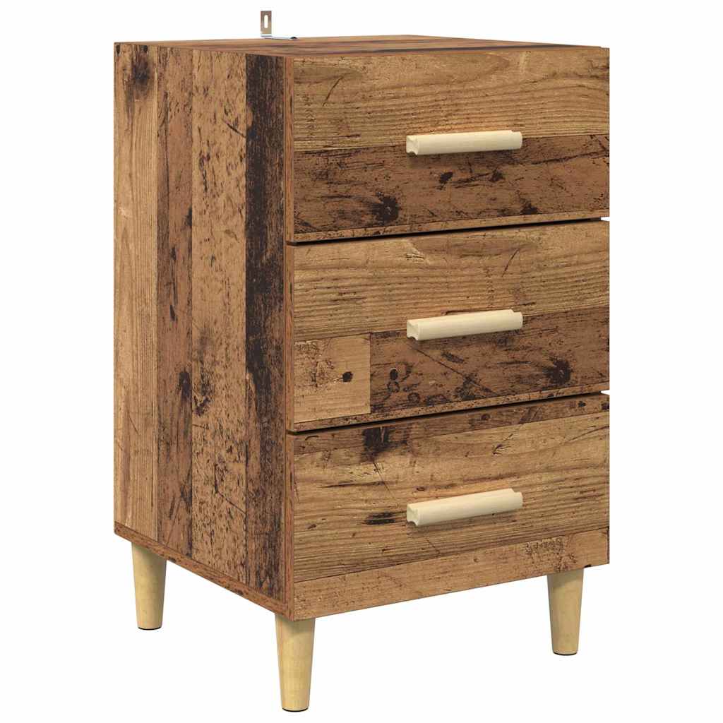 Bedside Cabinet Old Wood 40 x 40 x 66 cm Engineered Wood