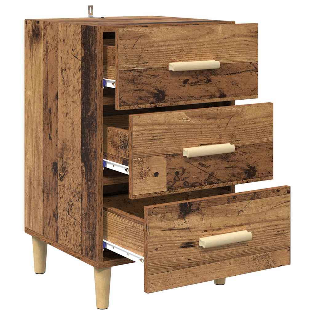 Bedside Cabinet Old Wood 40 x 40 x 66 cm Engineered Wood