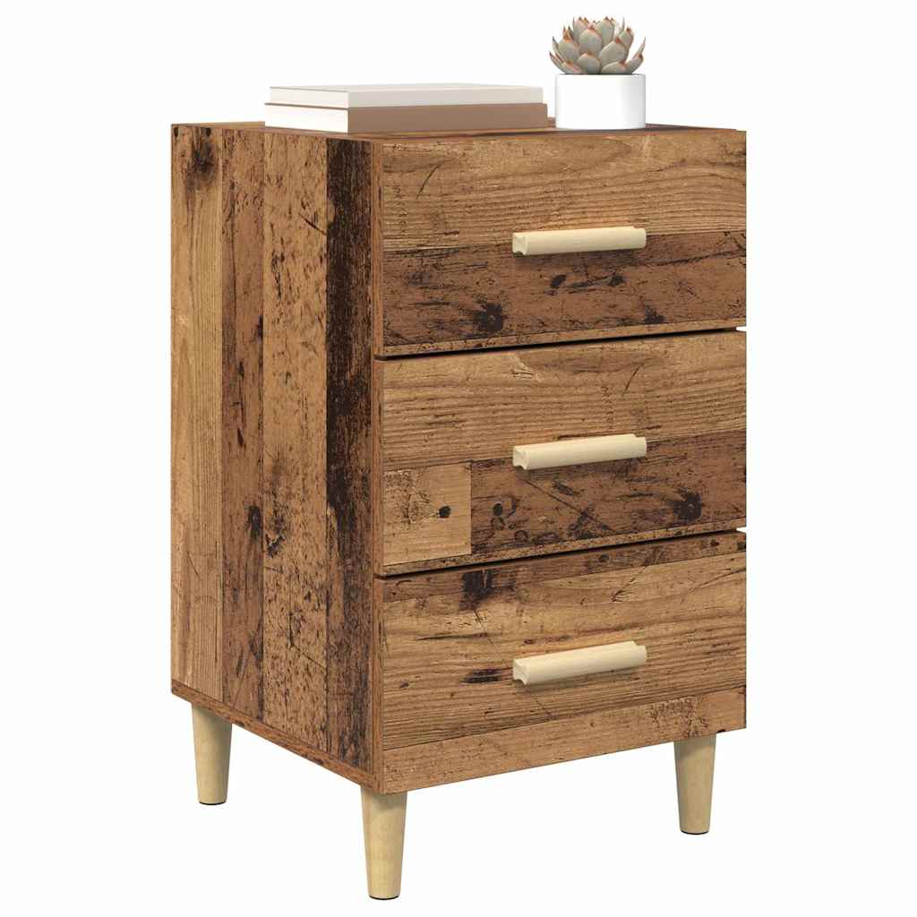 Bedside Cabinet Old Wood 40 x 40 x 66 cm Engineered Wood