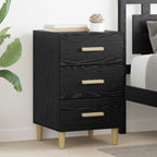 Bedside Cabinet Black Oak 40 x 40 x 66 cm Engineered Wood