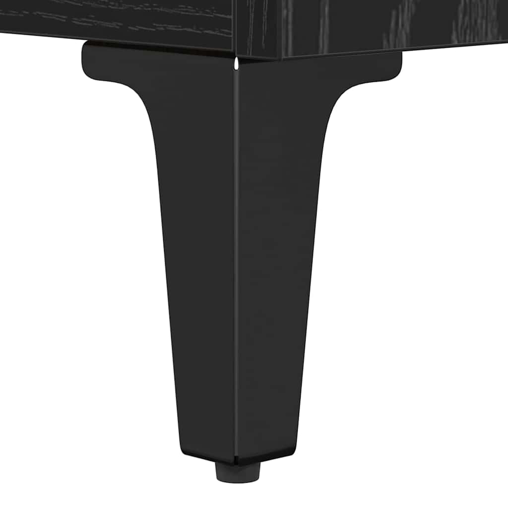 Bedside Cabinet Black Oak 40 x 40.5 x 66 cm Engineered Wood