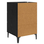 Bedside Cabinet Black Oak 40 x 40.5 x 66 cm Engineered Wood