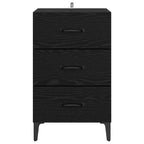 Bedside Cabinet Black Oak 40 x 40.5 x 66 cm Engineered Wood