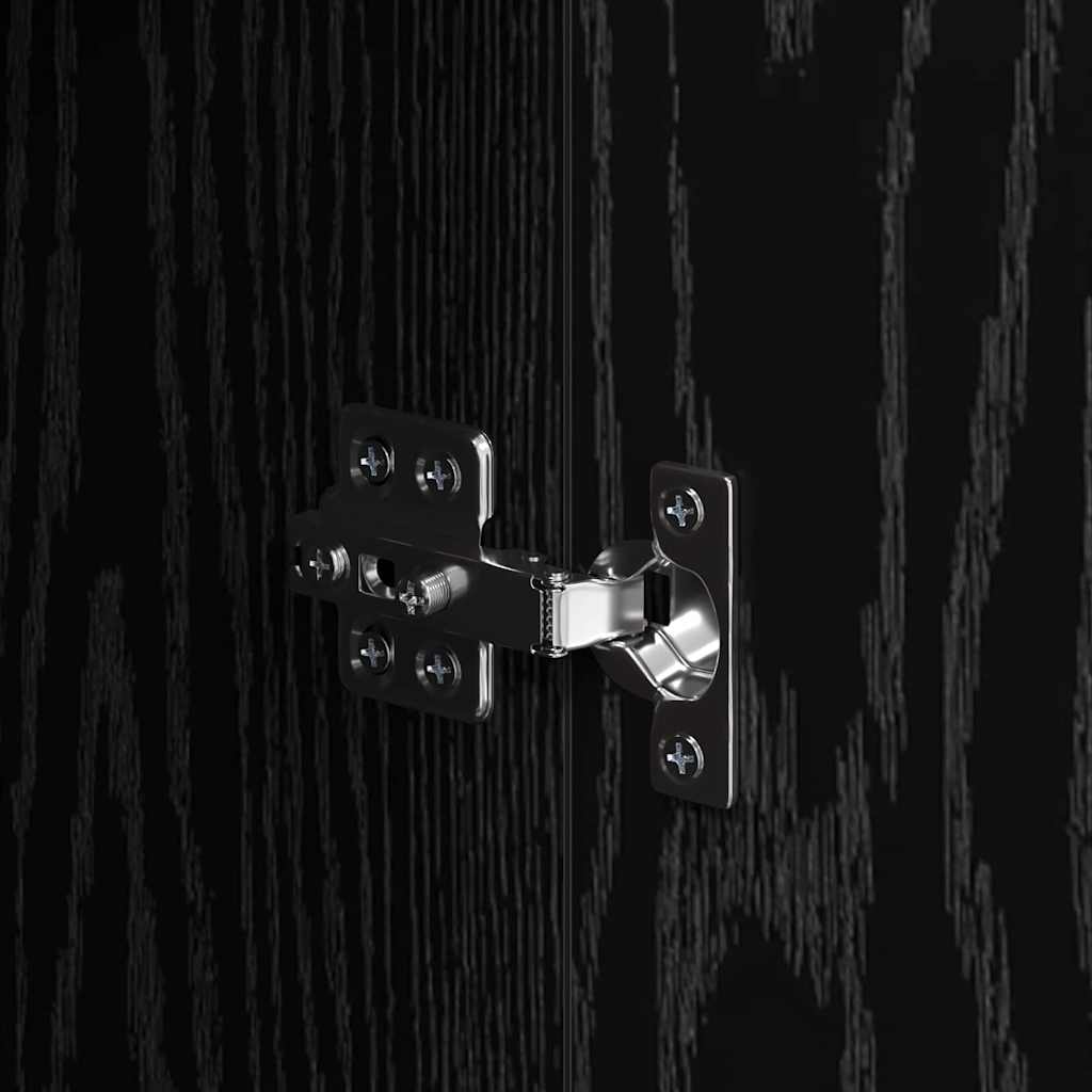 Sideboard Black Oak 70 x 34 x 90 cm Engineered Wood