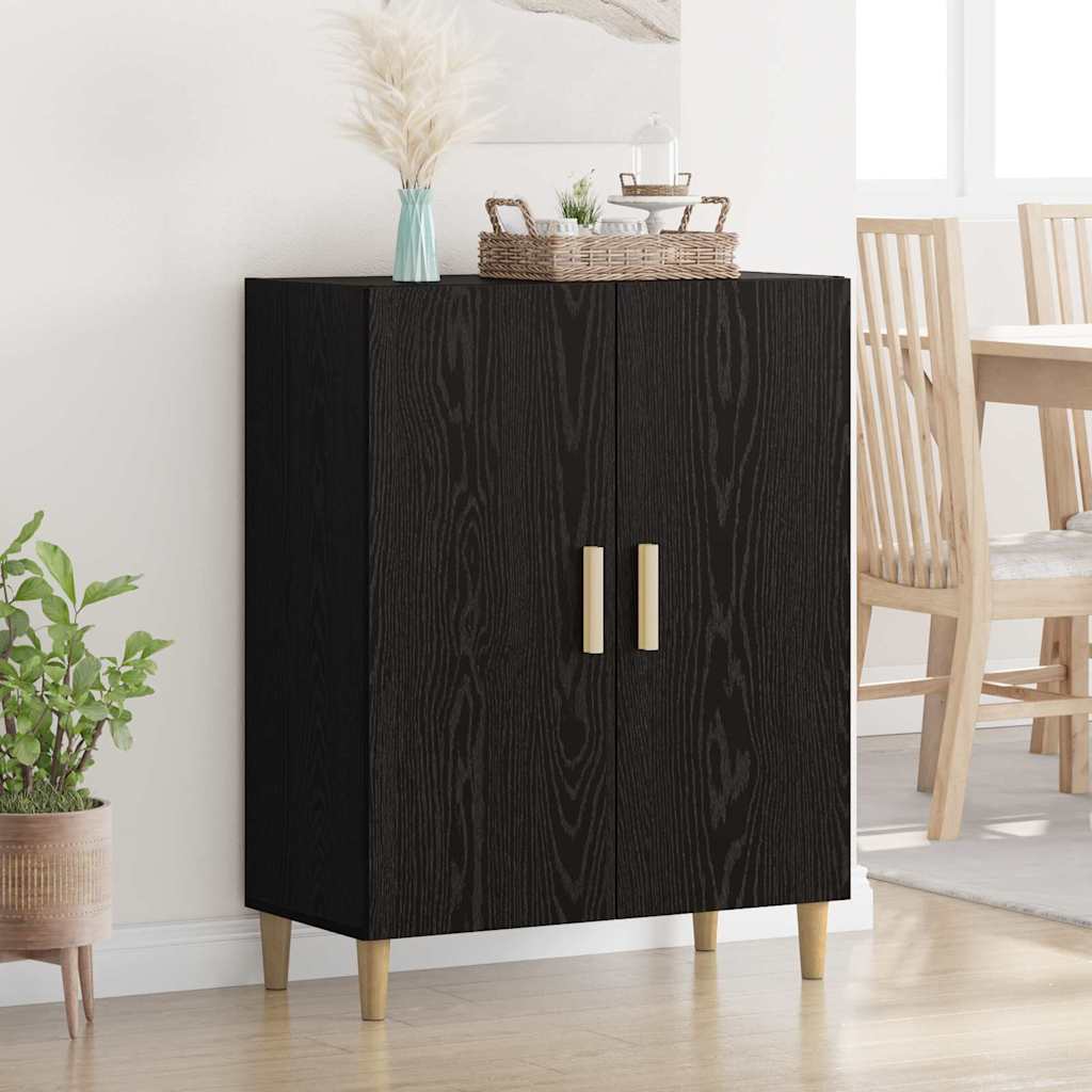Sideboard Black Oak 70 x 34 x 90 cm Engineered Wood