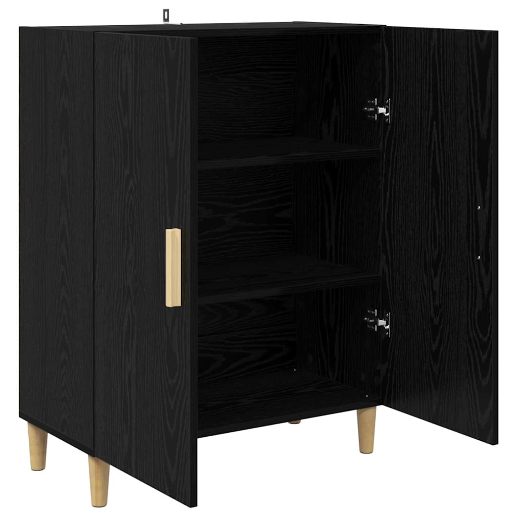Sideboard Black Oak 70 x 34 x 90 cm Engineered Wood