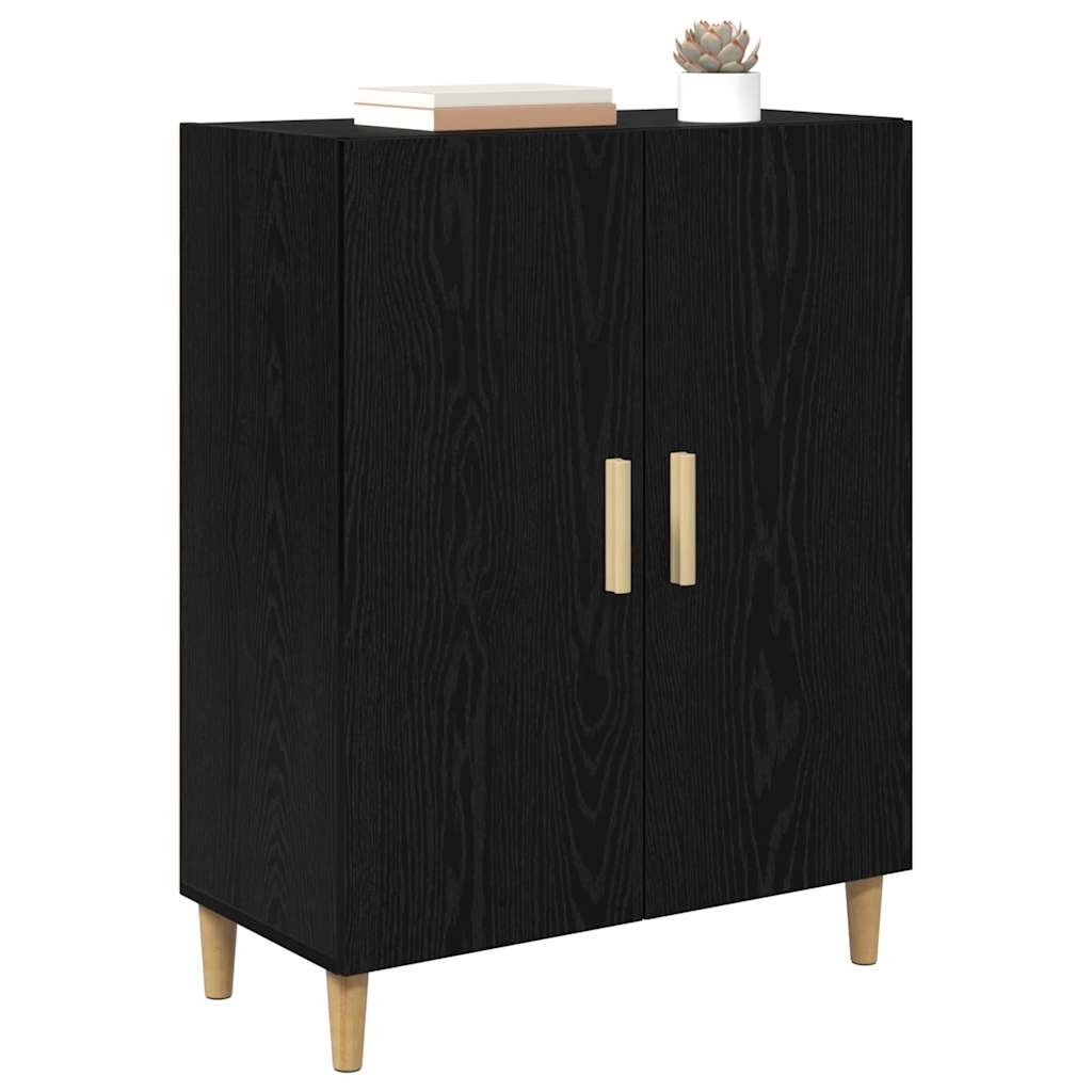 Sideboard Black Oak 70 x 34 x 90 cm Engineered Wood