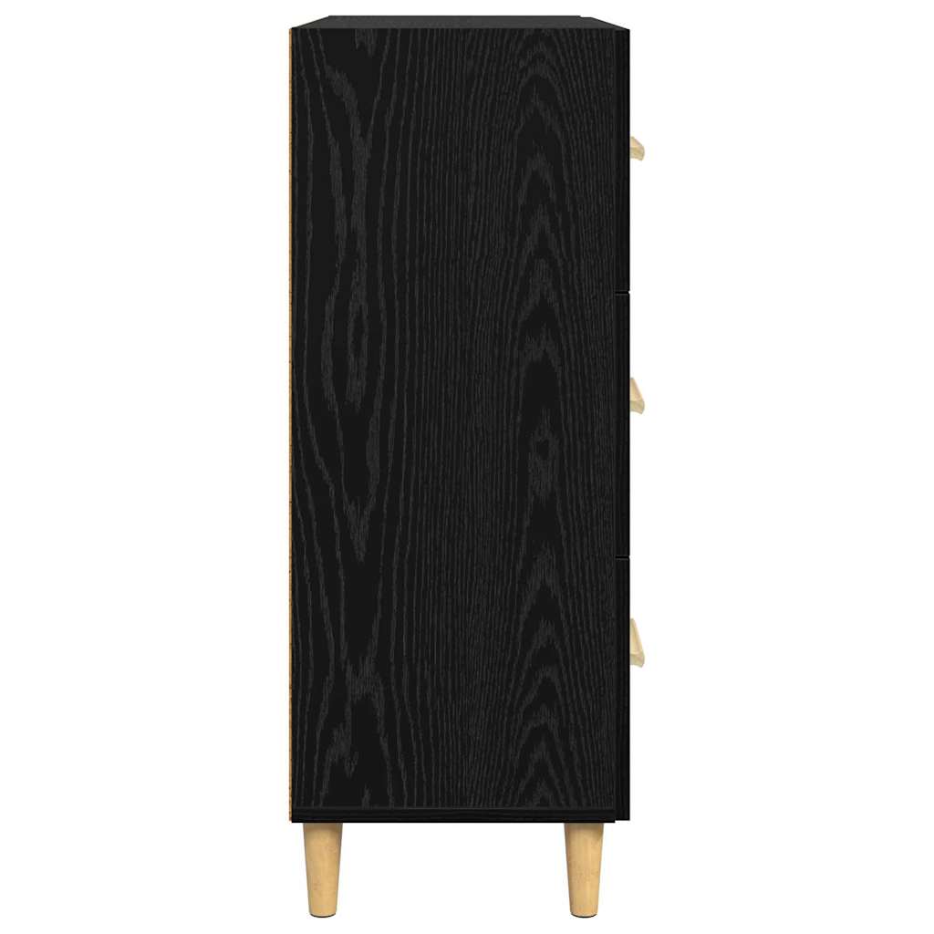 Sideboard Black Oak 69.5 x 34 x 90 cm Engineered Wood