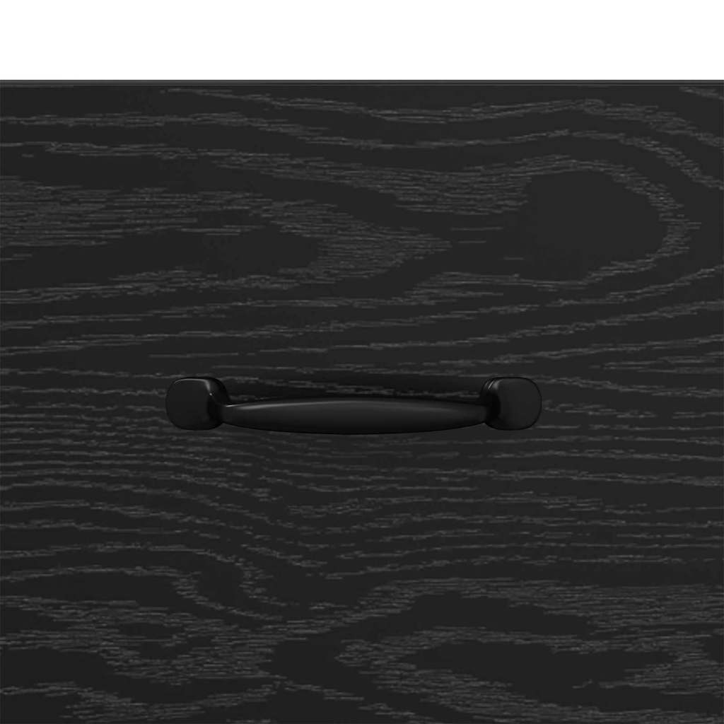 Sideboard Black Oak 69.5 x 34 x 90 cm Engineered Wood and Iron