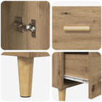 Sideboard Artisan Oak 34 x 69.5 x 90 cm Engineered wood