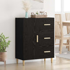 Sideboard Black oak 34 x 69.5 x 90 cm Engineered wood