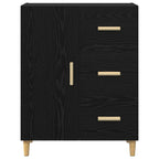 Sideboard Black oak 34 x 69.5 x 90 cm Engineered wood