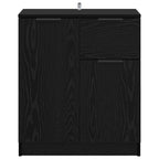 Sideboard with Drawer Black Oak 60 x 30 x 70 cm Engineered Wood