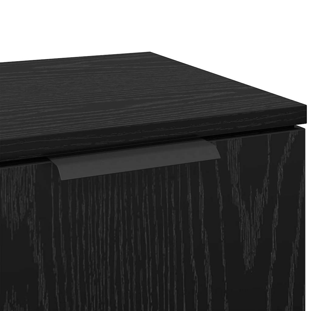 Sideboard Black Oak 30 x 30 x 70 cm Engineered Wood