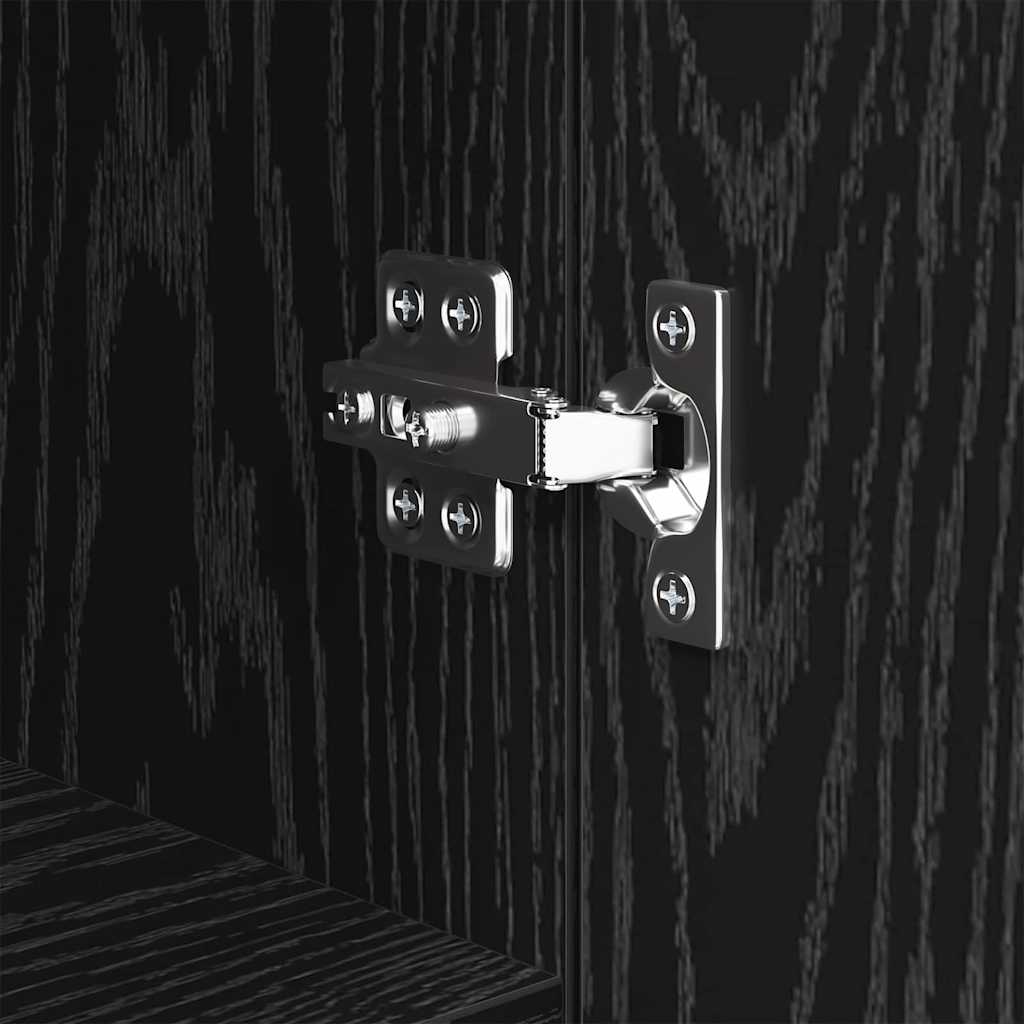 Sideboard Black Oak 30 x 30 x 70 cm Engineered Wood