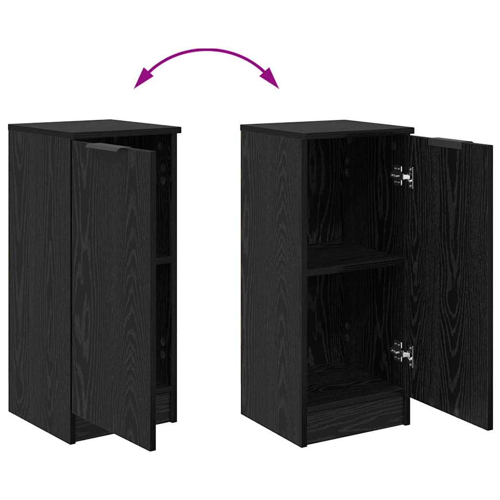 Sideboard Black Oak 30 x 30 x 70 cm Engineered Wood