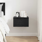 Bedside Cabinet Black Oak 34 x 30 x 20 cm Engineered Wood