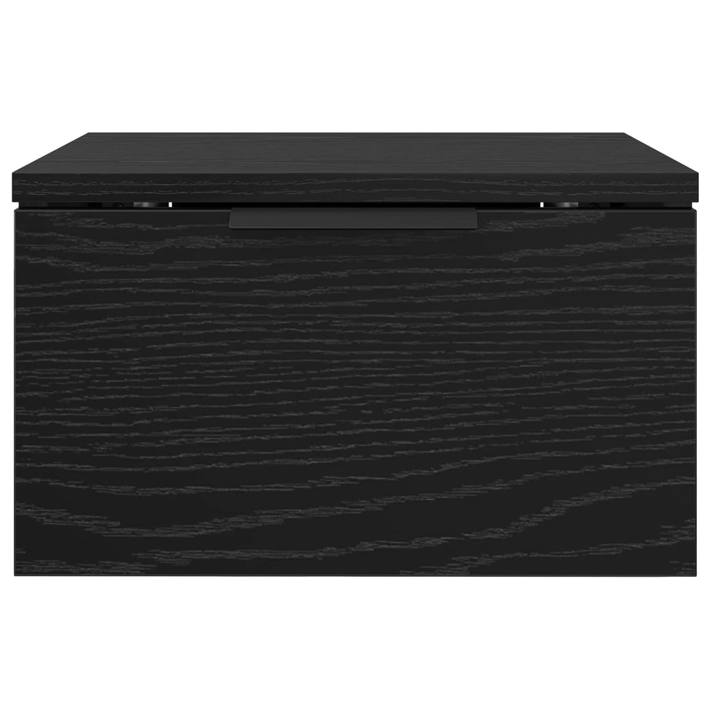 Bedside Cabinet Black Oak 34 x 30 x 20 cm Engineered Wood