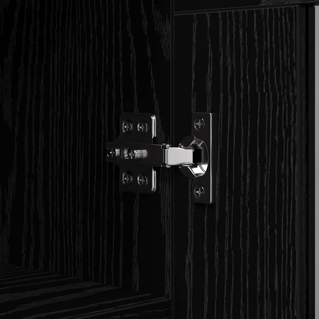 Sideboard Black Oak 69.5 x 34 x 90 cm Engineered Wood