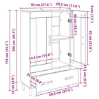 Highboard Artisan Oak 70 x 31 x 115 cm Engineered Wood