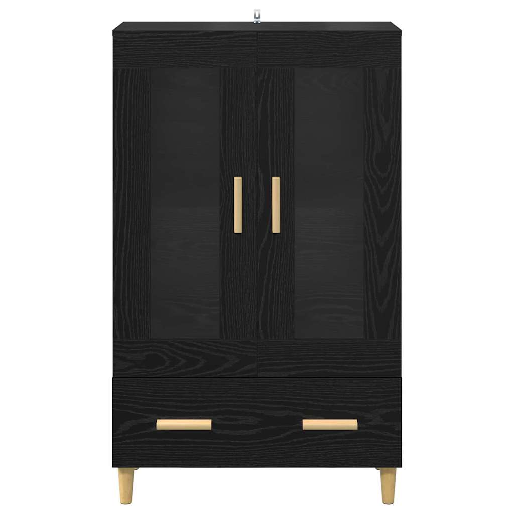 Highboard Black Oak 70 x 31 x 115 cm Engineered Wood
