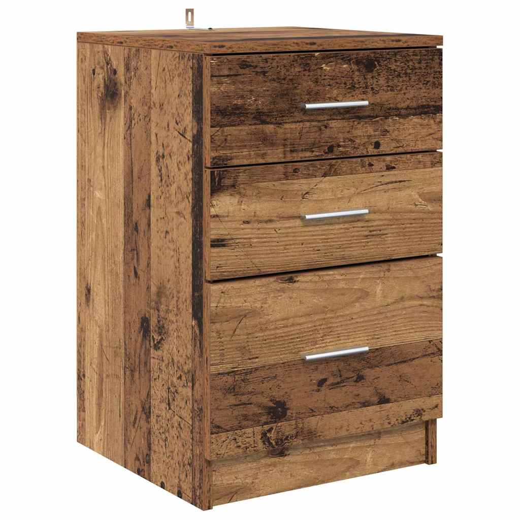 Bedside Cabinet Old Wood 40 x 40 x 63 cm Engineered Wood