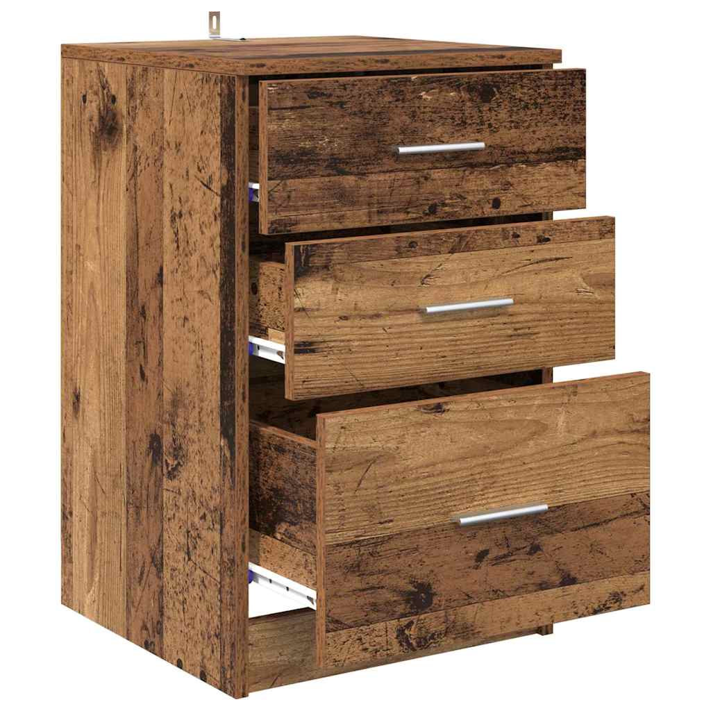 Bedside Cabinet Old Wood 40 x 40 x 63 cm Engineered Wood