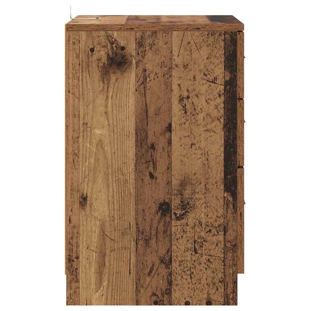 Bedside Cabinet Old Wood 40 x 40 x 63 cm Engineered Wood