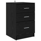 Bedside Cabinet Black Oak 40 x 40 x 63 cm Engineered Wood