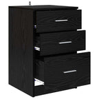 Bedside Cabinet Black Oak 40 x 40 x 63 cm Engineered Wood