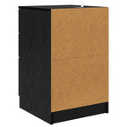 Bedside Cabinet Black Oak 40 x 40 x 63 cm Engineered Wood