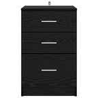 Bedside Cabinet Black Oak 40 x 40 x 63 cm Engineered Wood