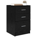 Bedside Cabinet Black Oak 40 x 40 x 63 cm Engineered Wood