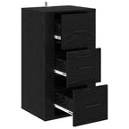 Sideboard with Drawer Black Oak 40 x 33 x 70 cm Engineered wood